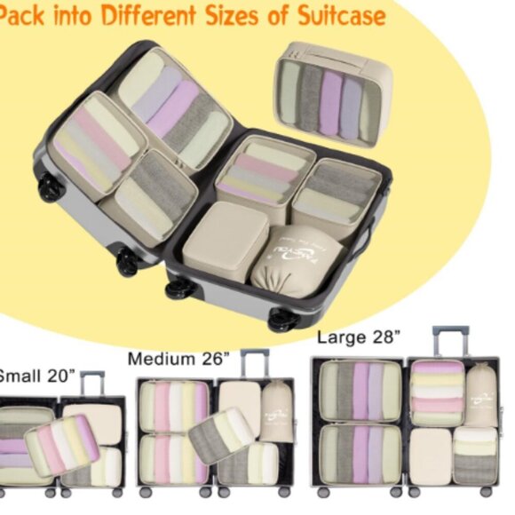New Set of Fancy You Travel, packing cubes NIB 7pc. Set - Picture 2 of 10
